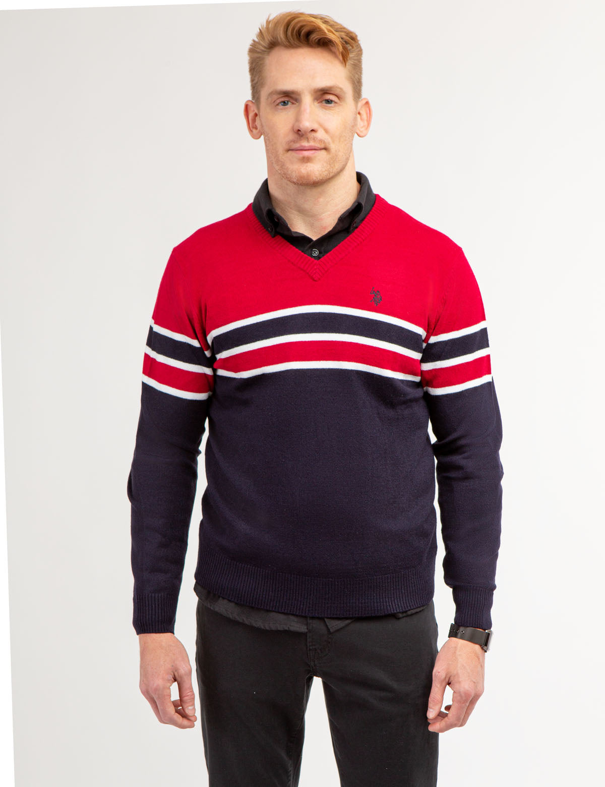 Soft Striped V-Neck Sweater for Women | Cozy & Stylish