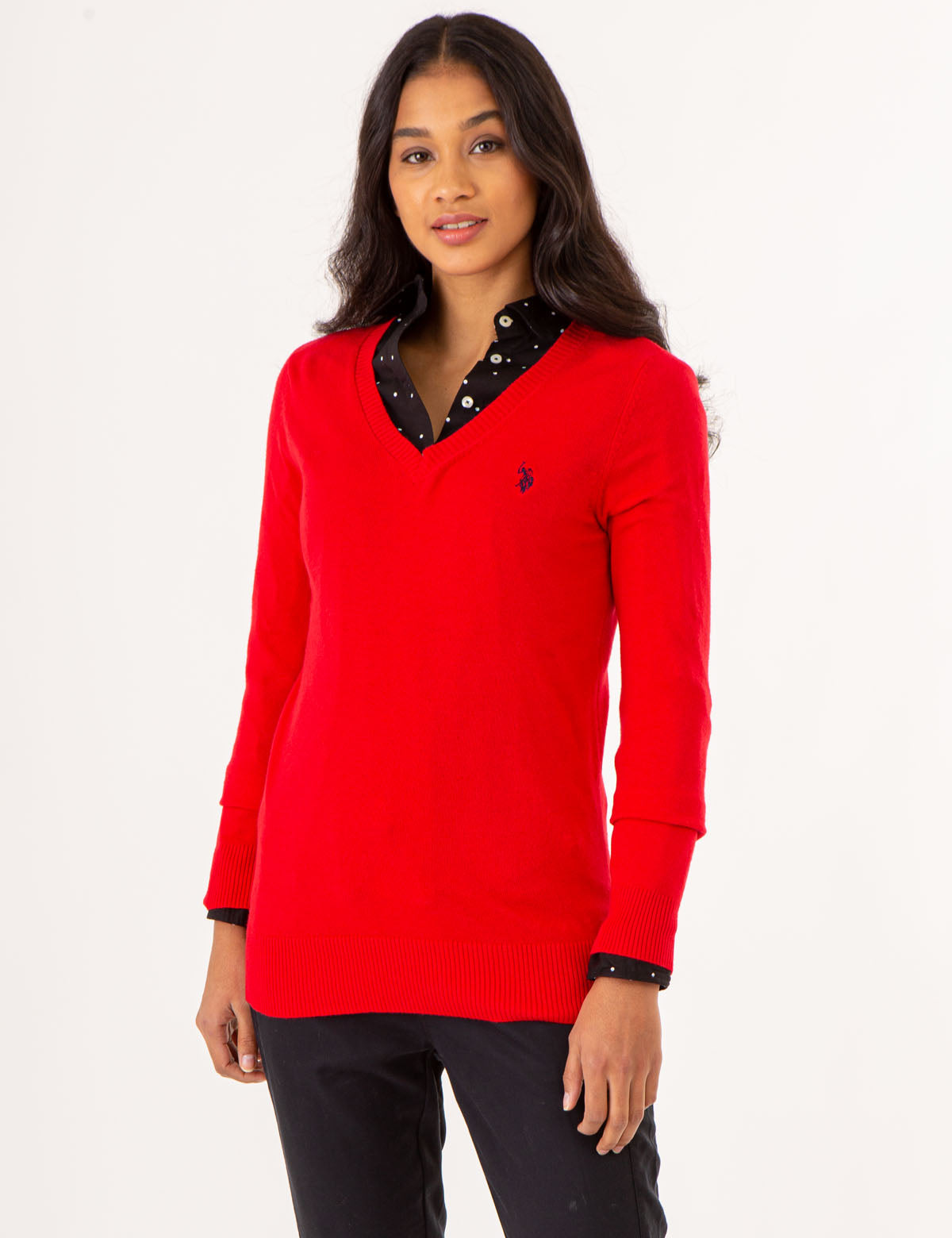 Women's Soft Touch V-Neck Ribbed Sweater