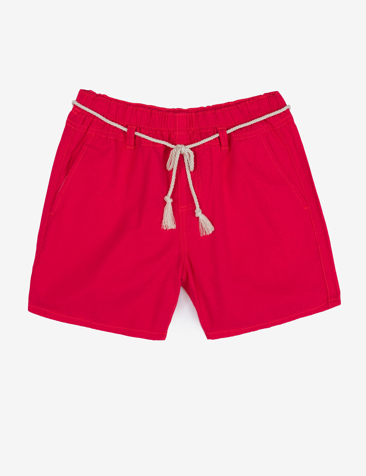 Women's Soft Twill Shorts with Tie Front & Side Pockets