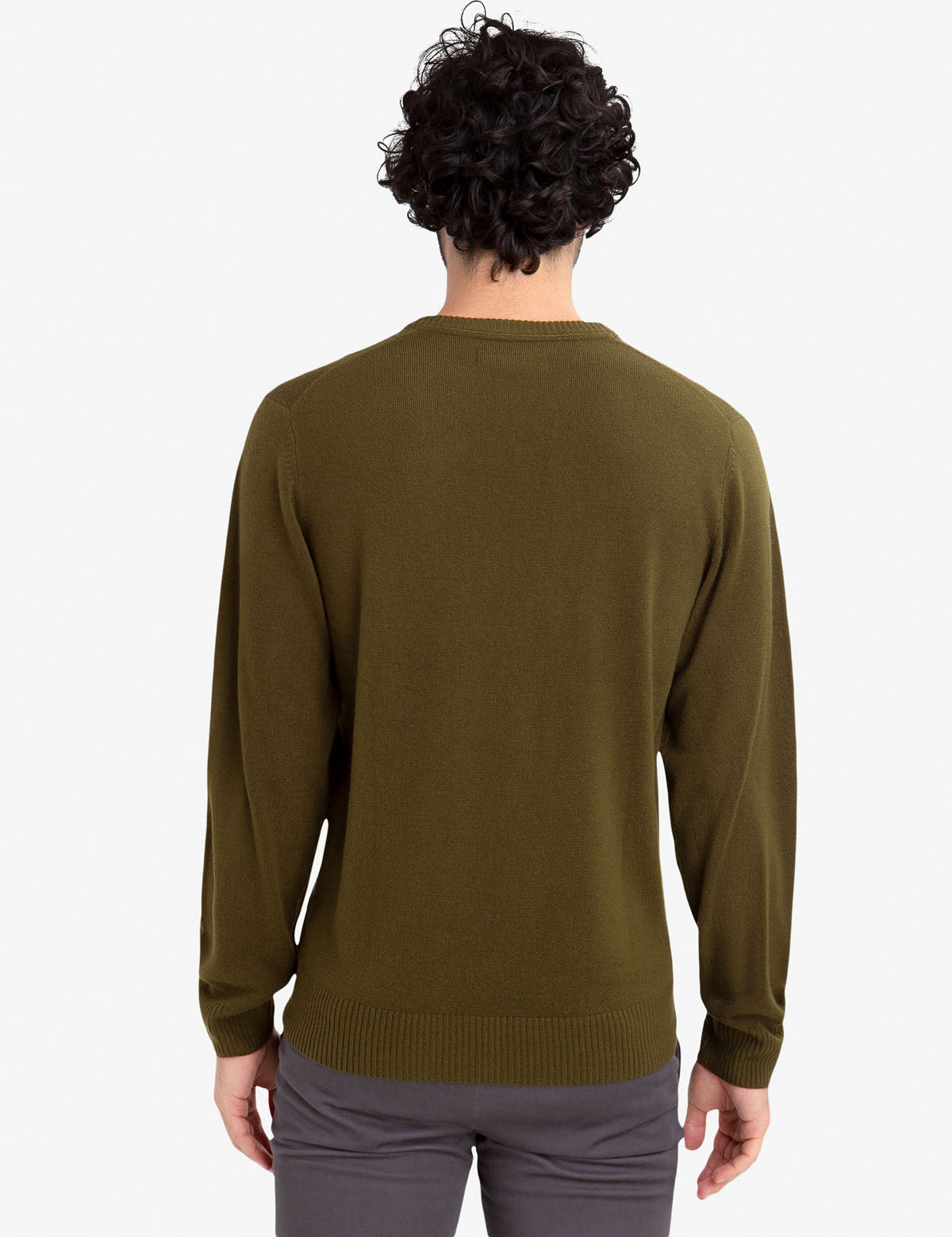 Soft V-Neck Sweater for Women - Ribbed Cuffs & Acrylic Knit