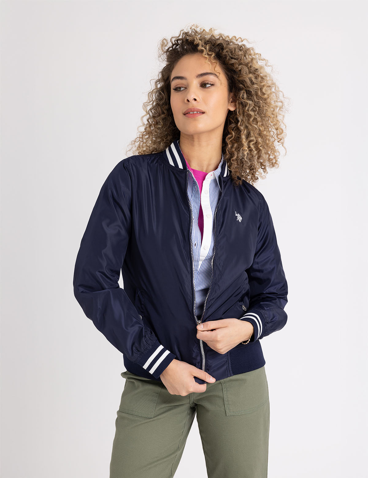 Men's Classic Solid Bomber Jacket