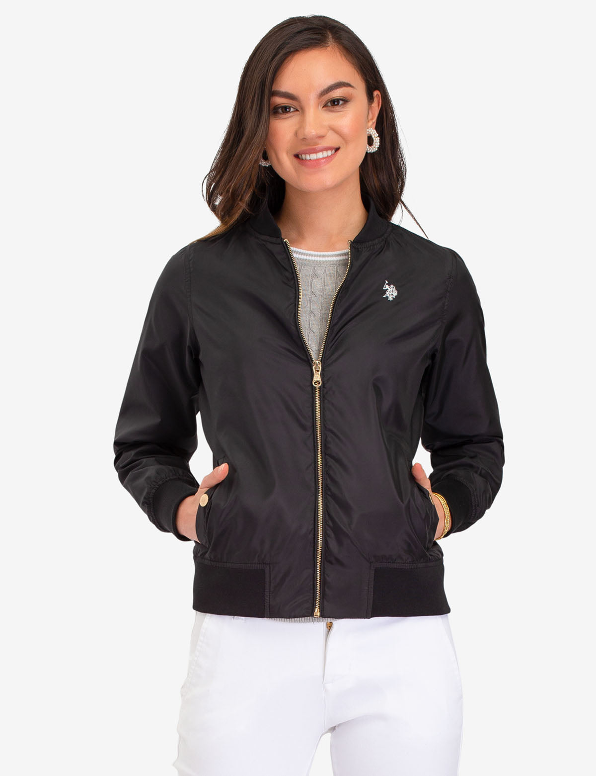Men's Classic Solid Bomber Jacket