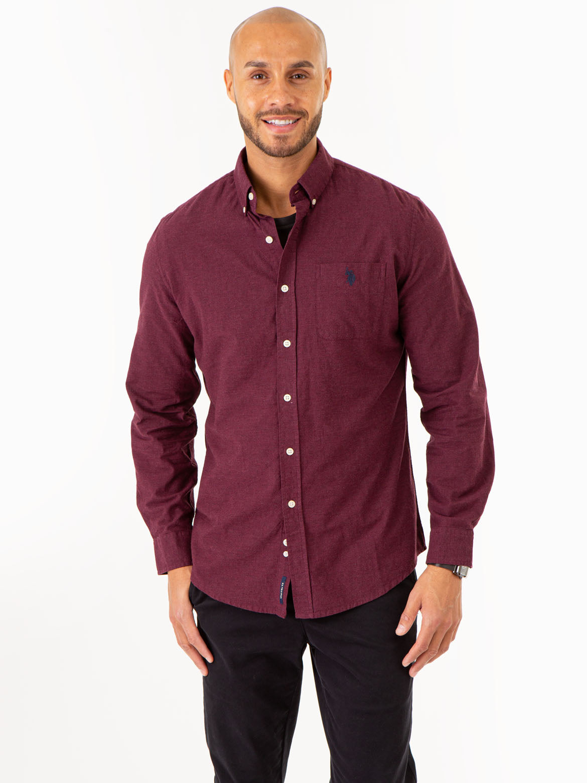 Brushed Heather Long Sleeve Shirt – Solid Comfort Wear