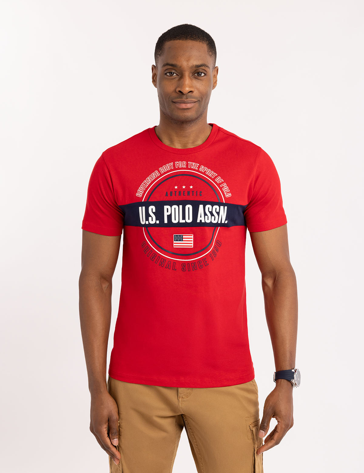 USPA Circle Logo Jersey T-Shirt for Men