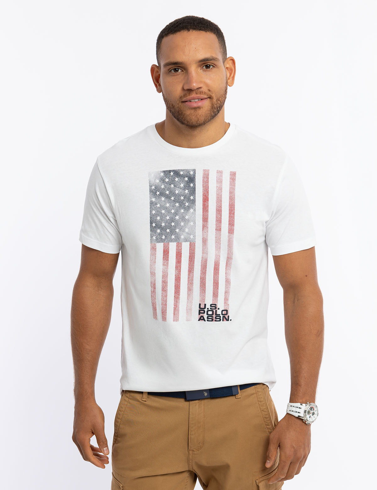 Faded Flag Graphic Vintage T-Shirt
