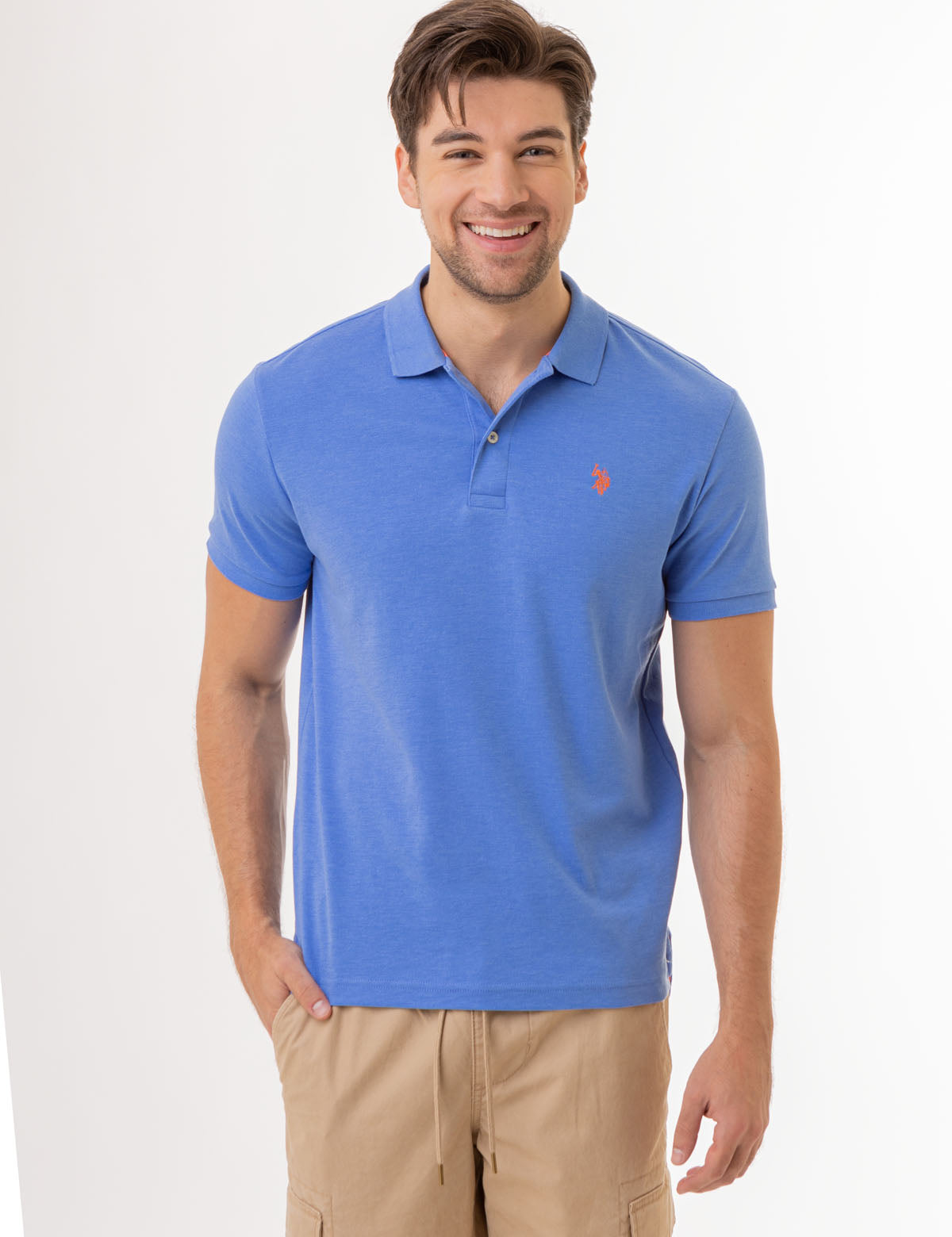 Men's Solid Interlock Polo Shirt - Classic Fit Casual Wear
