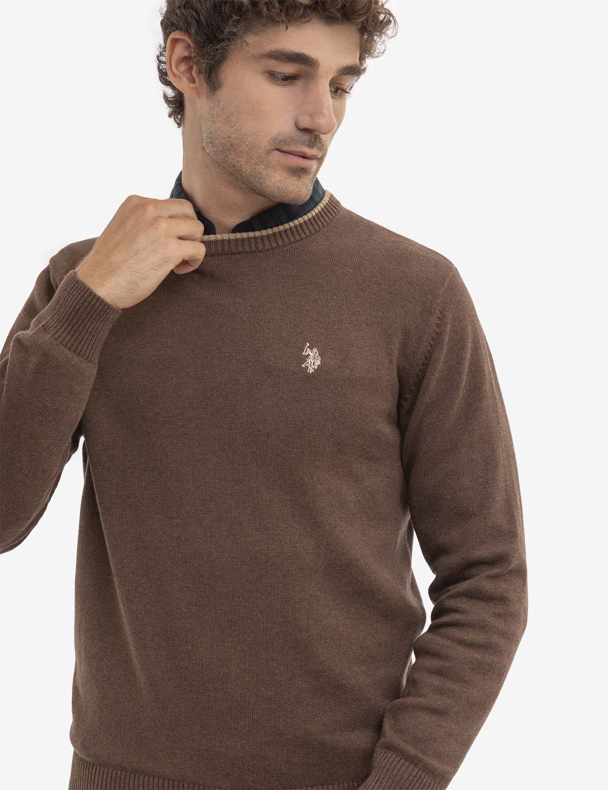 Classic Crew Neck Sweater - Soft Jersey Knit for Men & Women