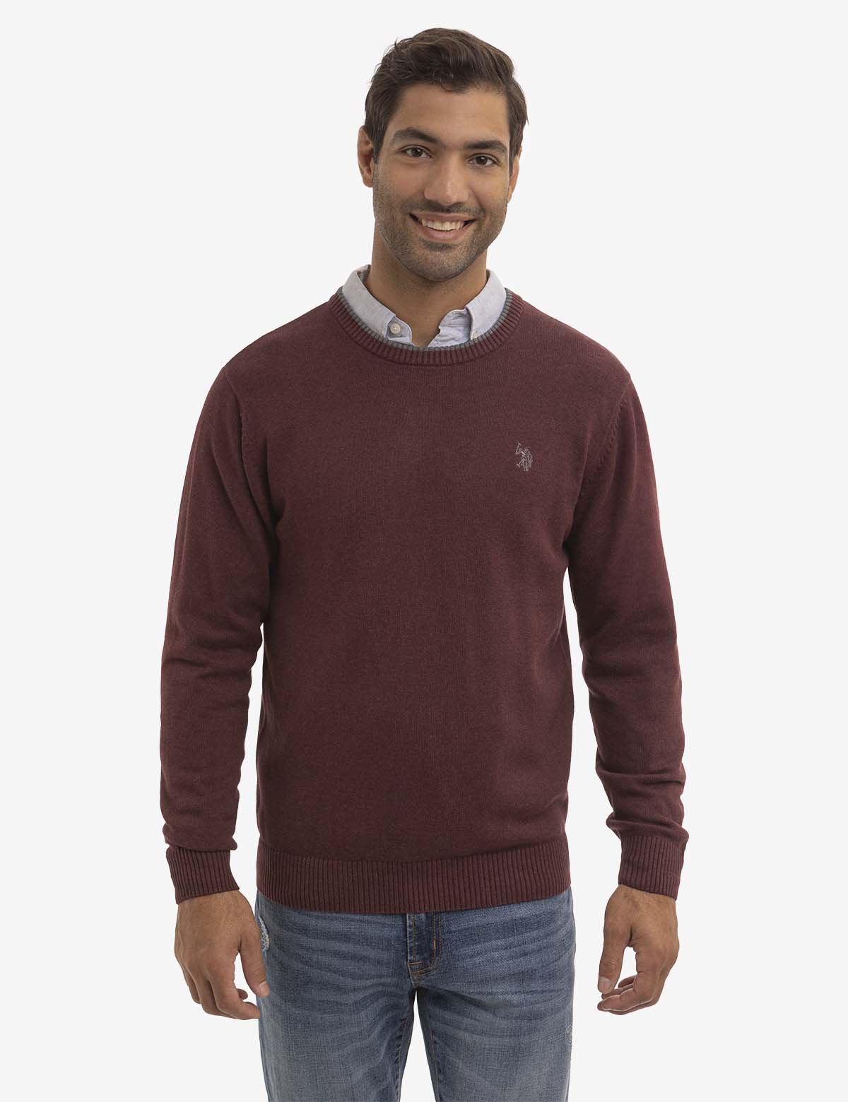 Classic Crew Neck Sweater - Soft Jersey Knit for Men & Women