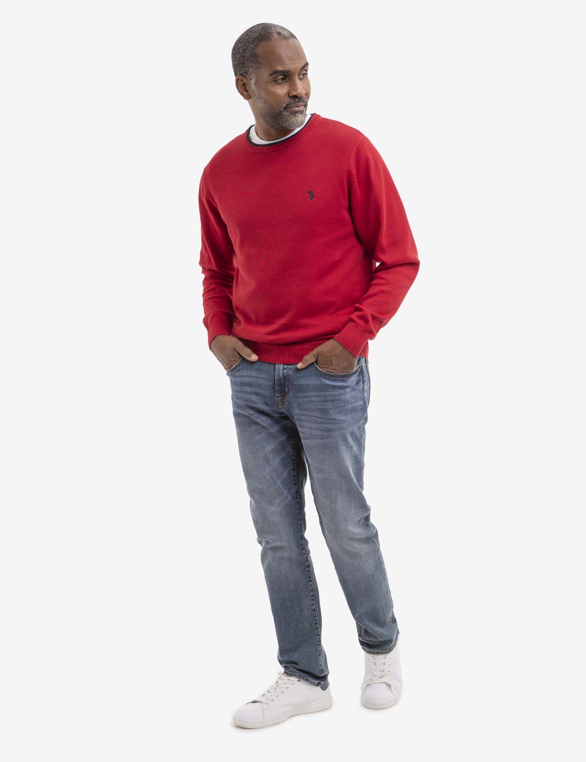 Classic Crew Neck Sweater - Soft Jersey Knit for Men & Women