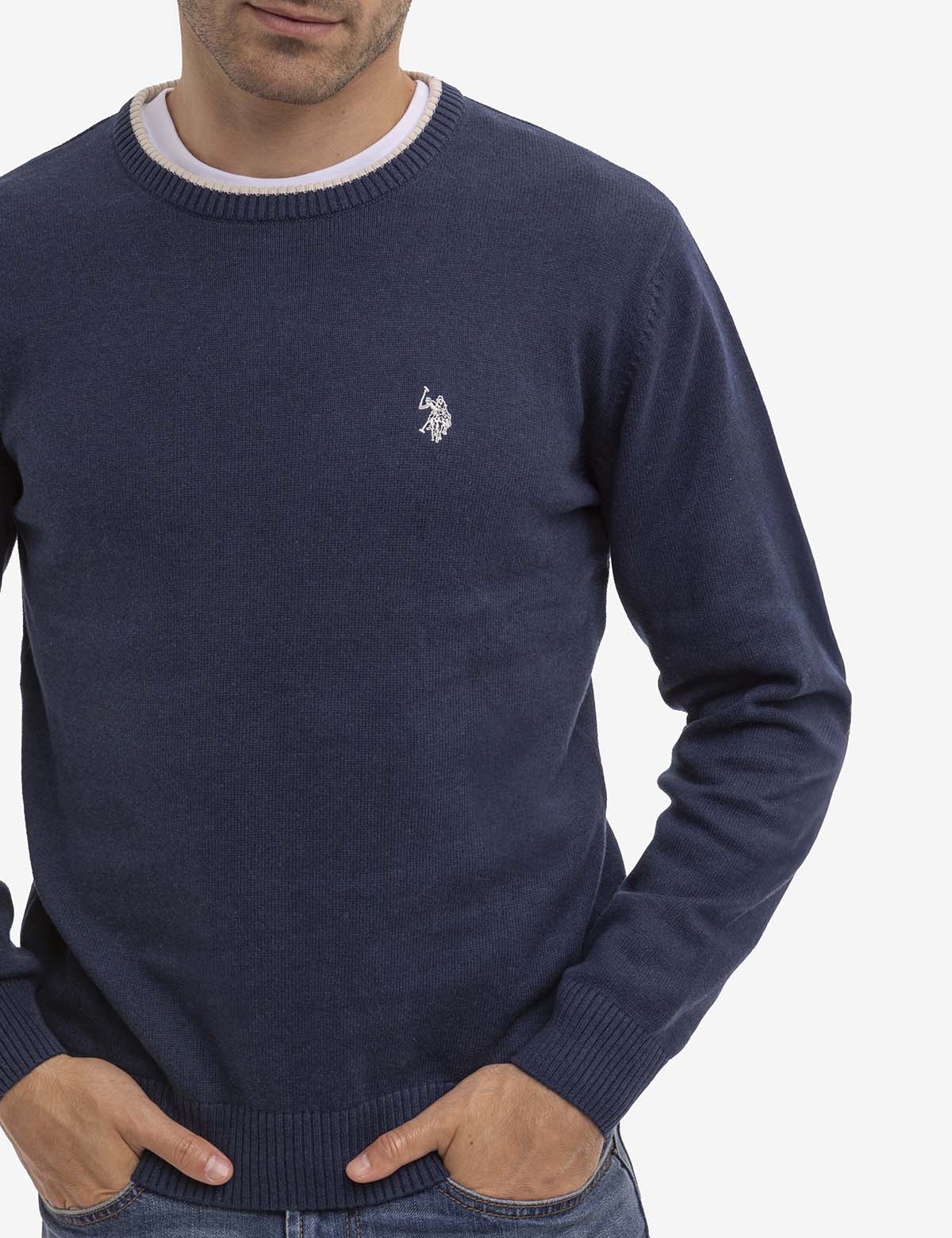 Classic Crew Neck Sweater - Soft Jersey Knit for Men & Women