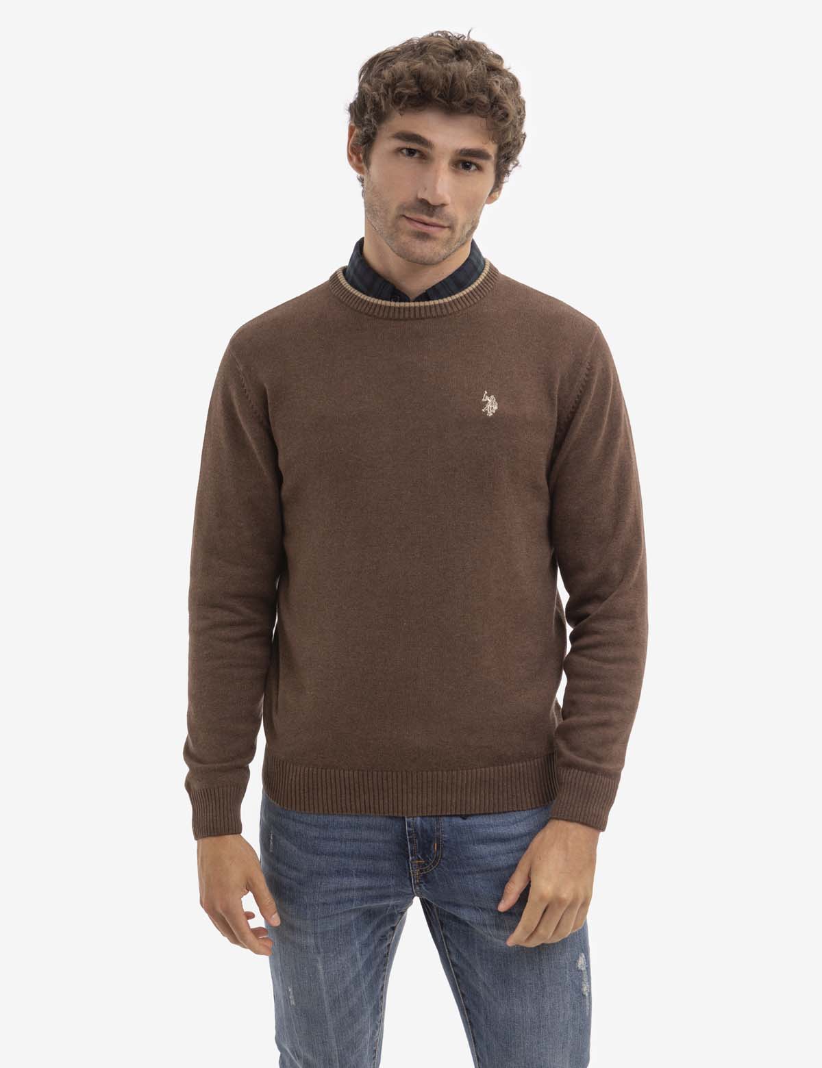 Classic Crew Neck Sweater - Soft Jersey Knit for Men & Women