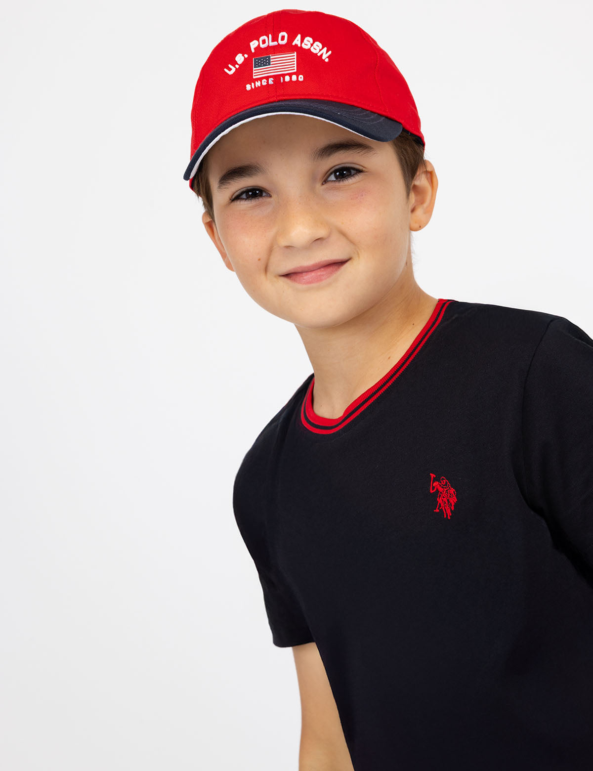 Boys Crew Neck T-Shirt with Contrast Tipping