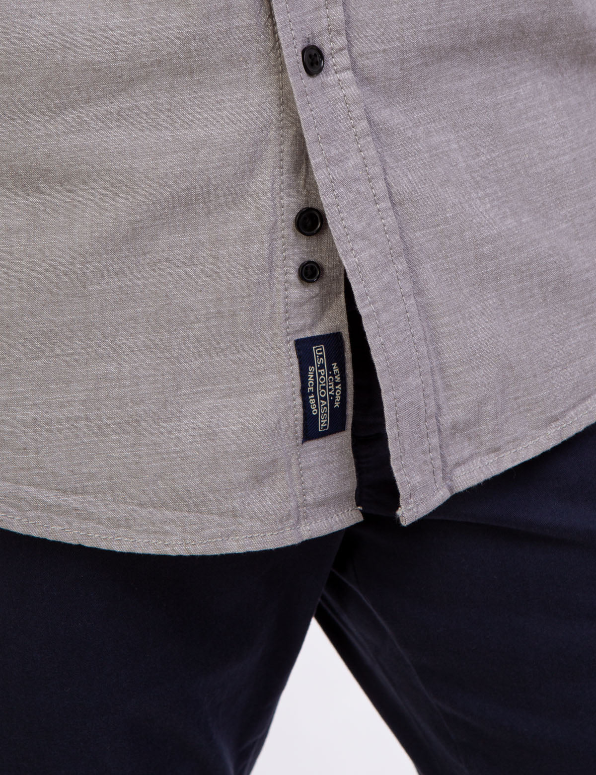 Men's Solid Slub Canvas Long Sleeve Shirt - Casual Comfort Fit