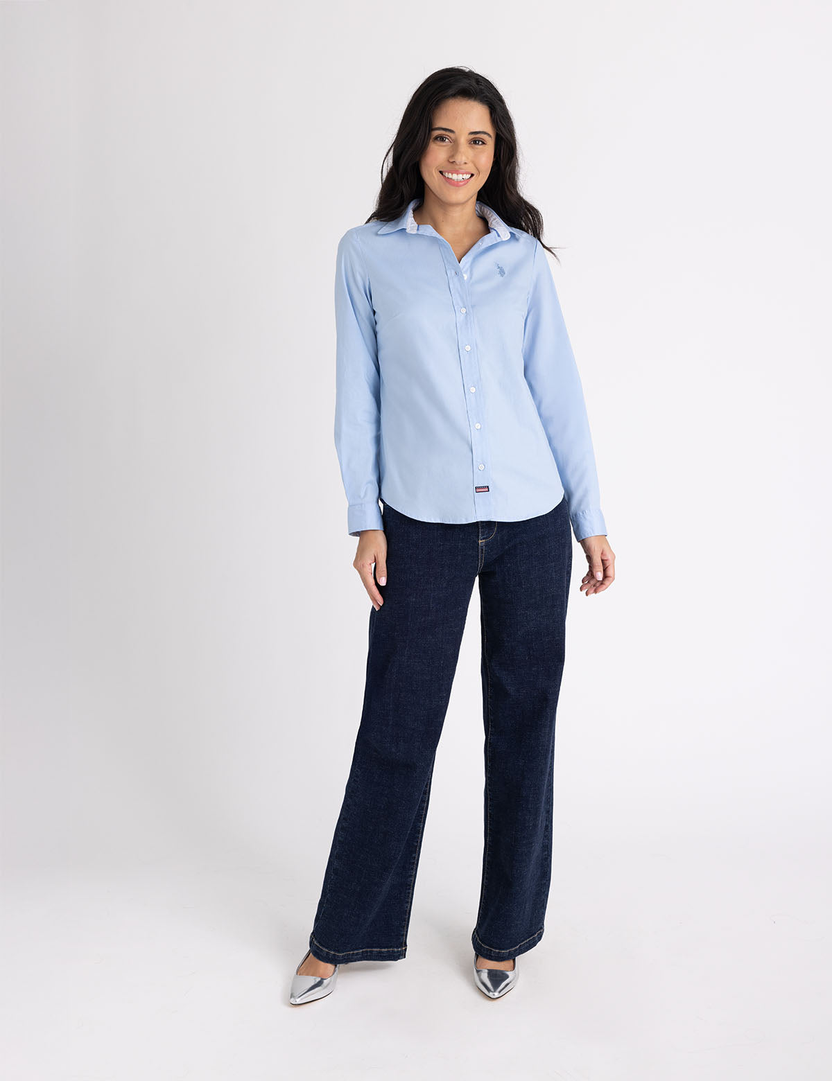 Men's Stretch Poplin Button-Up Shirt with Contrast Trim