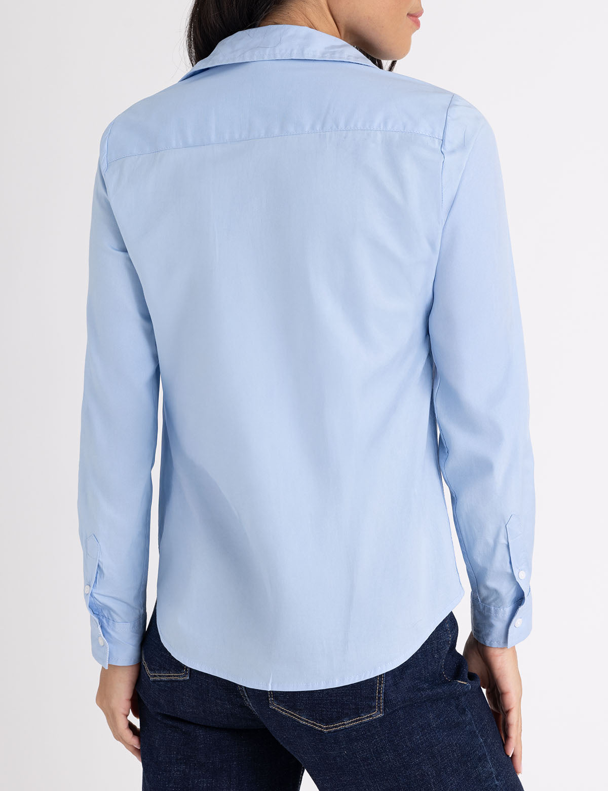 Men's Stretch Poplin Button-Up Shirt with Contrast Trim