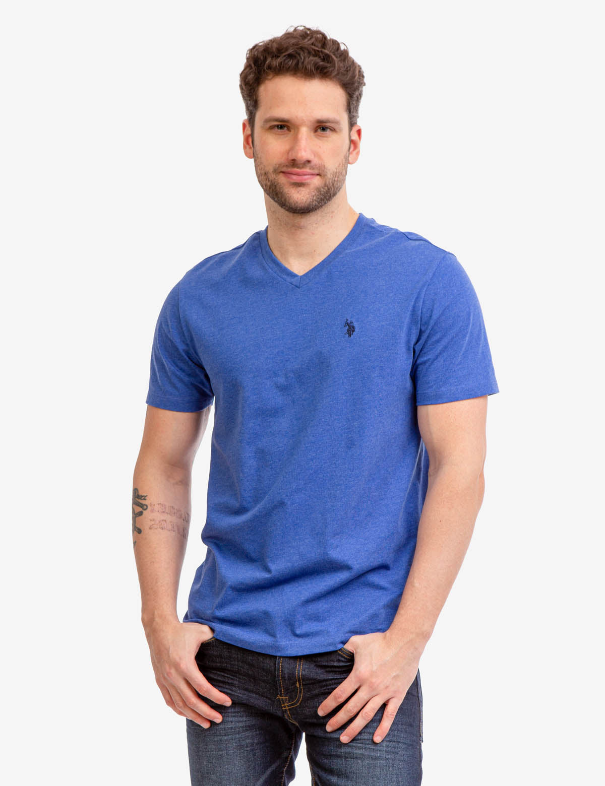 Classic Solid V-Neck T-Shirt for Men & Women