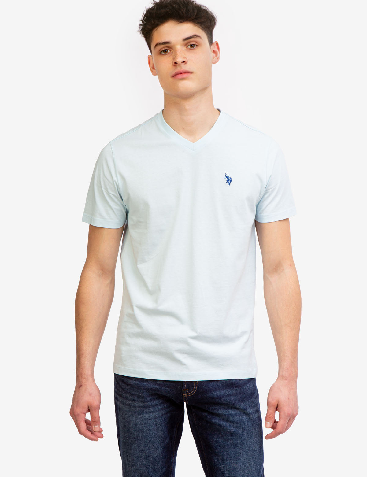 Classic Solid V-Neck T-Shirt for Men & Women