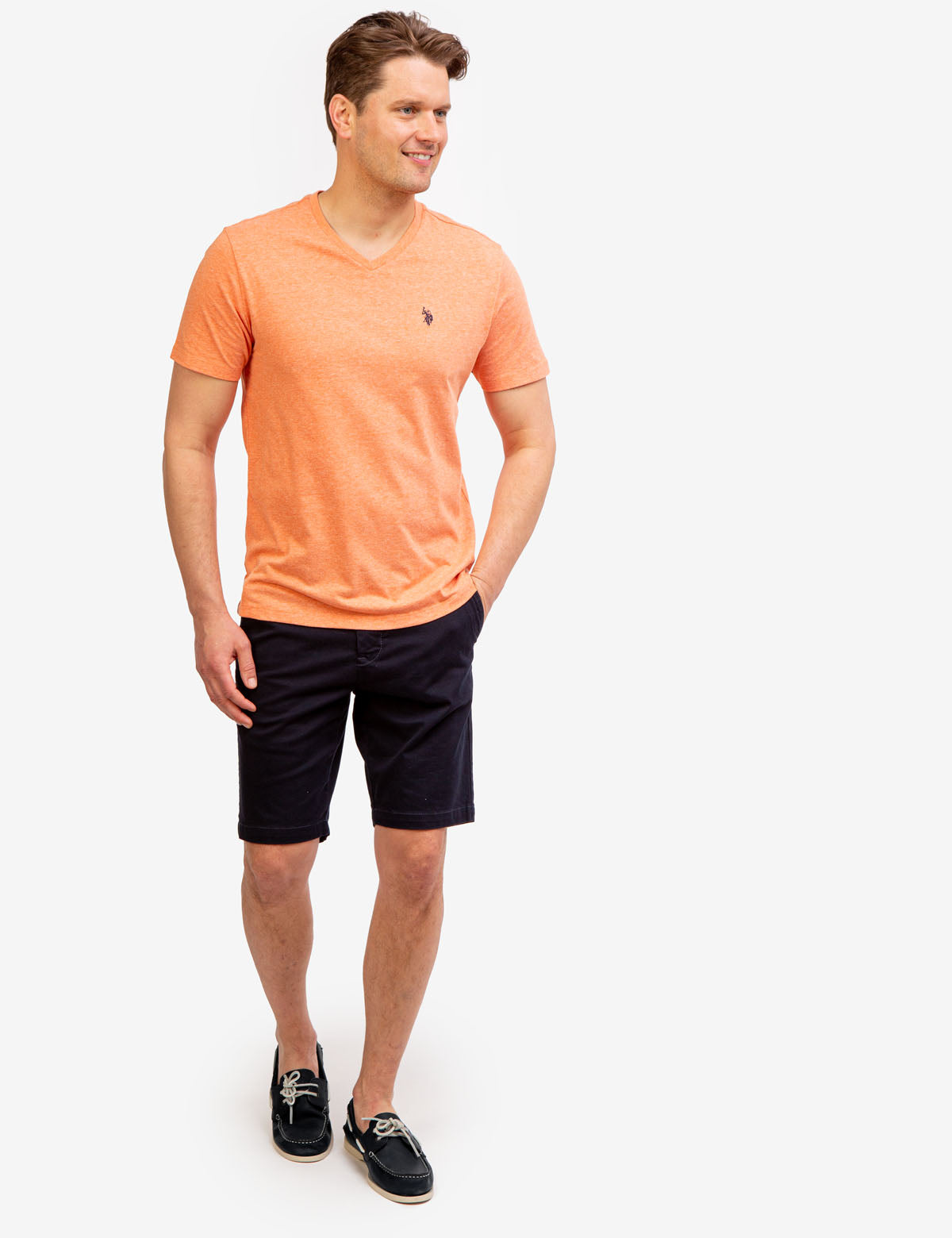 Classic Solid V-Neck T-Shirt for Men & Women