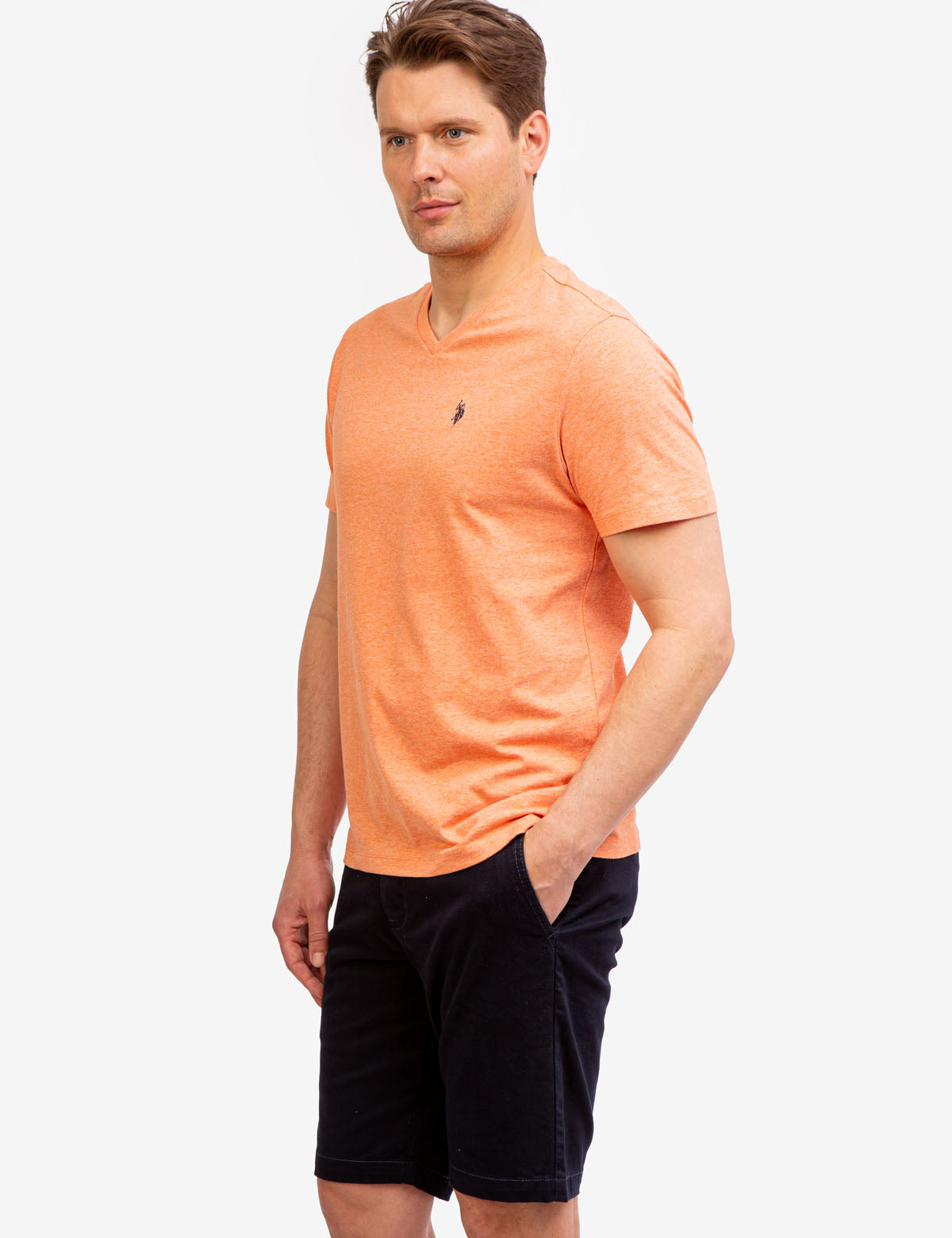 Classic Solid V-Neck T-Shirt for Men & Women