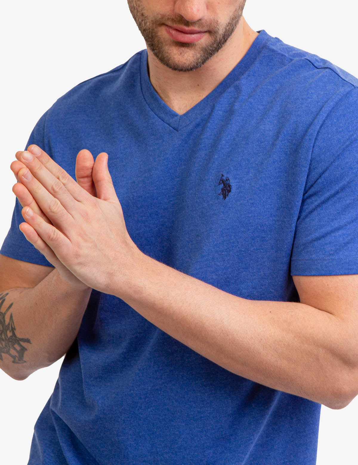 Classic Solid V-Neck T-Shirt for Men & Women