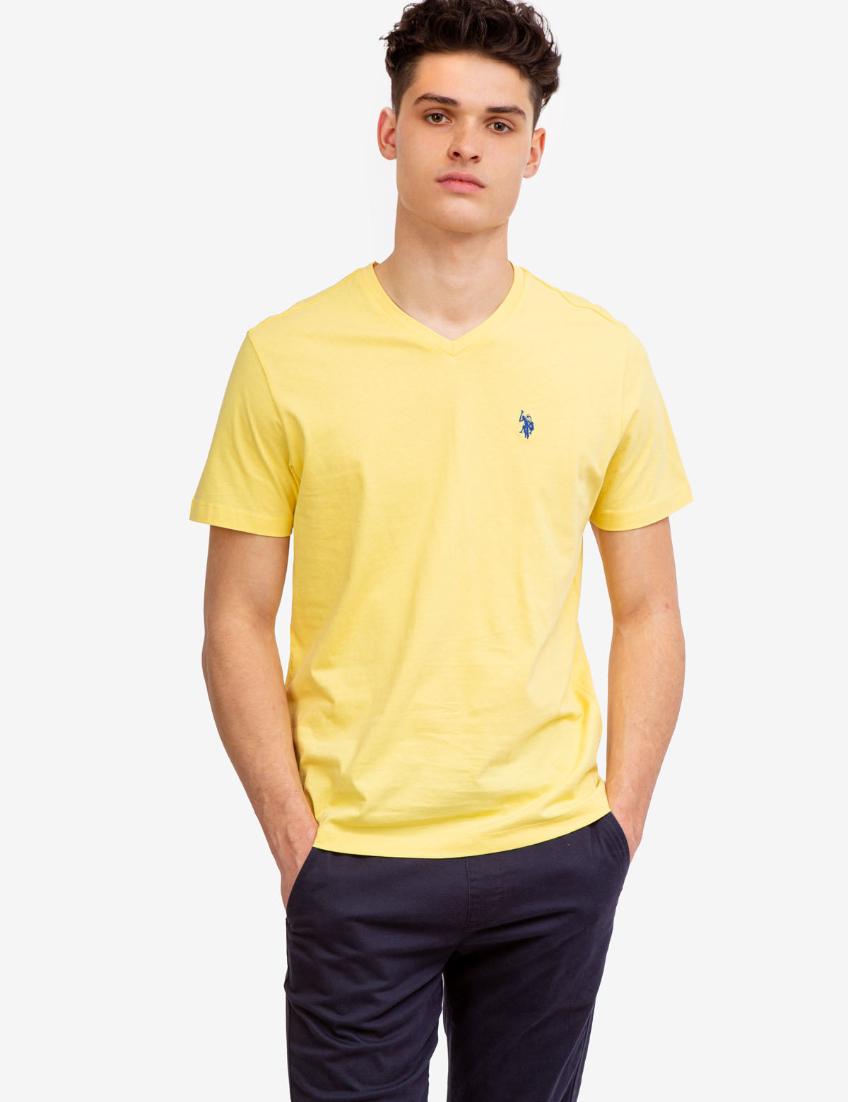 Classic Solid V-Neck T-Shirt for Men & Women