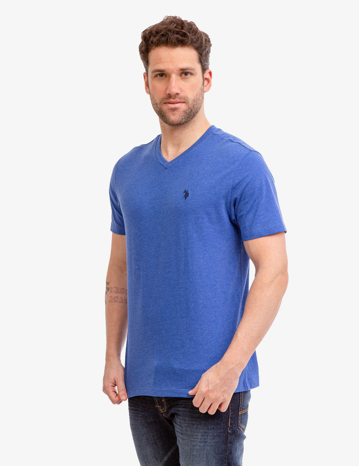 Classic Solid V-Neck T-Shirt for Men & Women