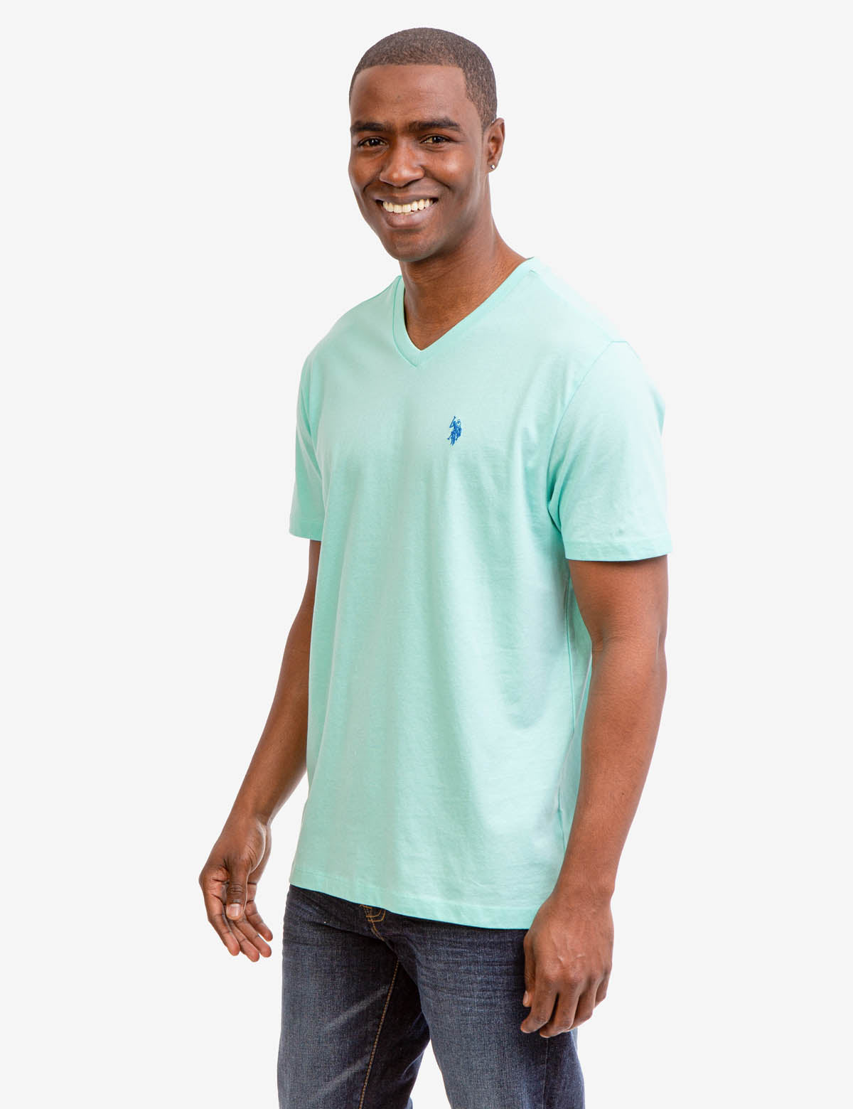 Classic Solid V-Neck T-Shirt for Men & Women