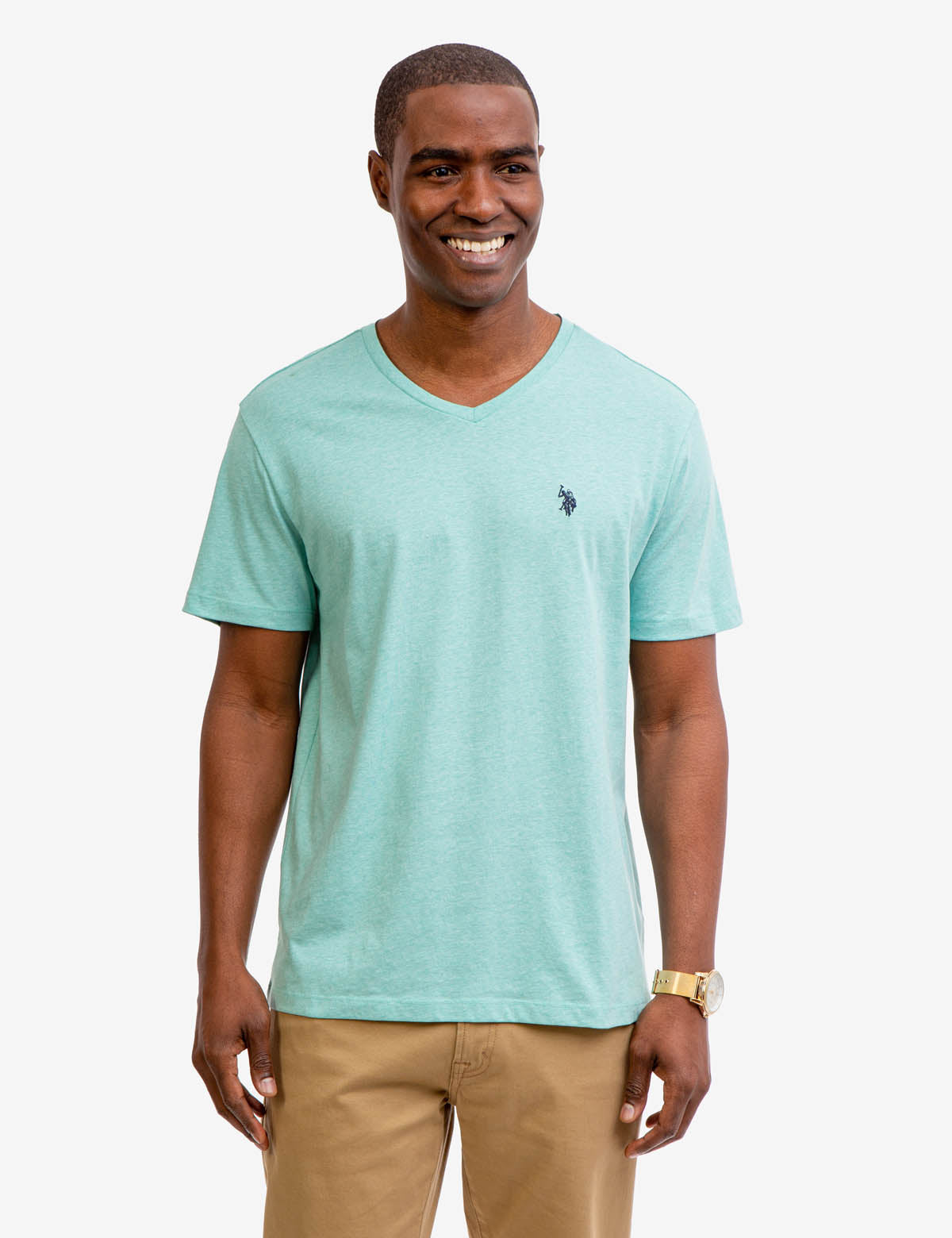 Classic Solid V-Neck T-Shirt for Men & Women
