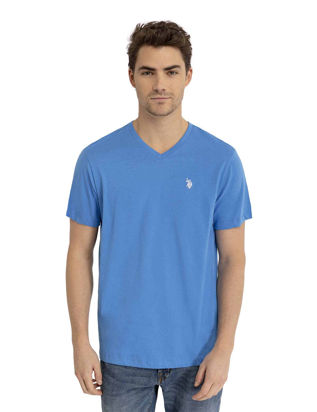 Classic Solid V-Neck T-Shirt for Men & Women