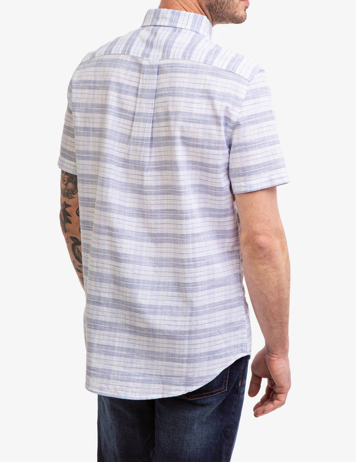 U.S. Polo Assn. Space Dye Dobby Plaid Short Sleeve Shirt