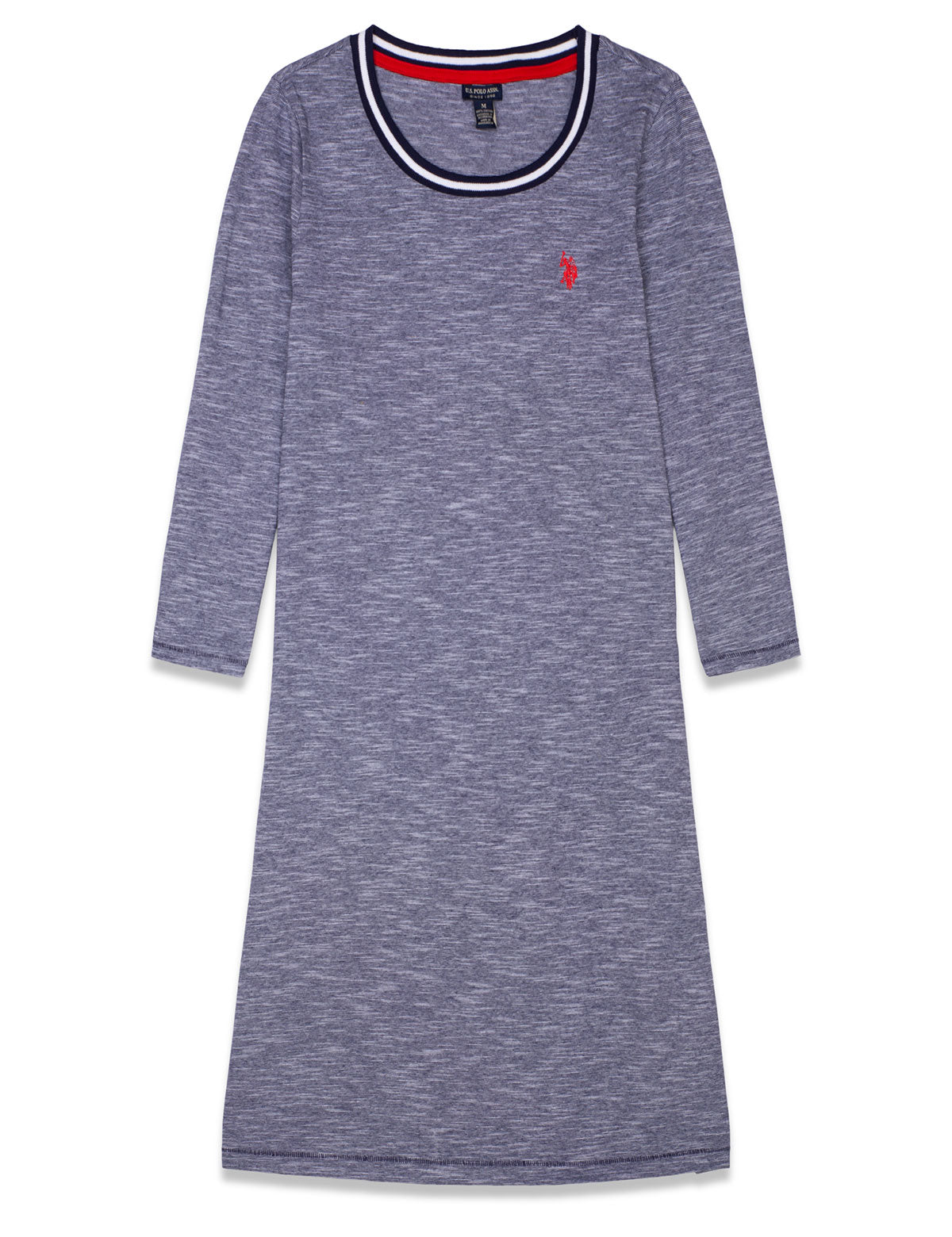 Space Dye Round Neck 3/4 Sleeve Dress