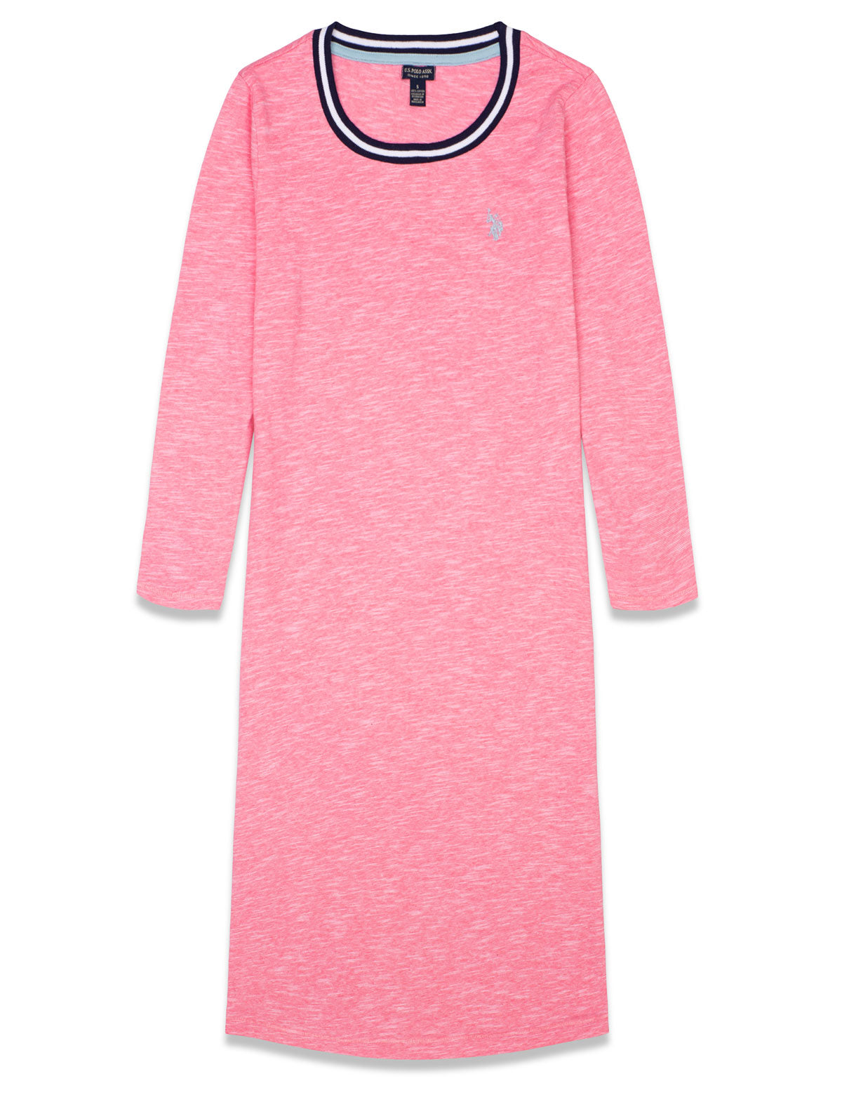 Space Dye Round Neck 3/4 Sleeve Dress