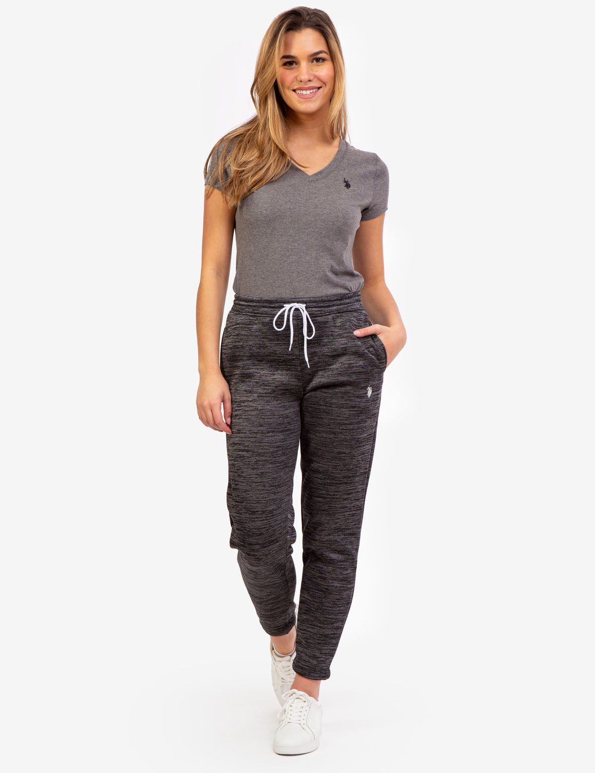 Space Dye Fleece Jogger Pants - Cozy Lounge Wear