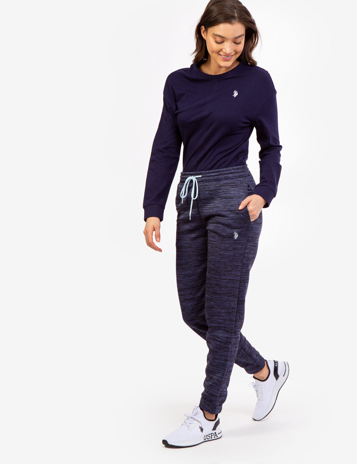 Space Dye Fleece Jogger Pants - Cozy Lounge Wear