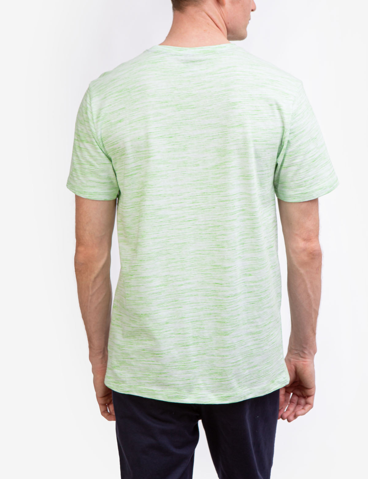 Space Dye Cotton Jersey T-Shirt with Embroidered Logo