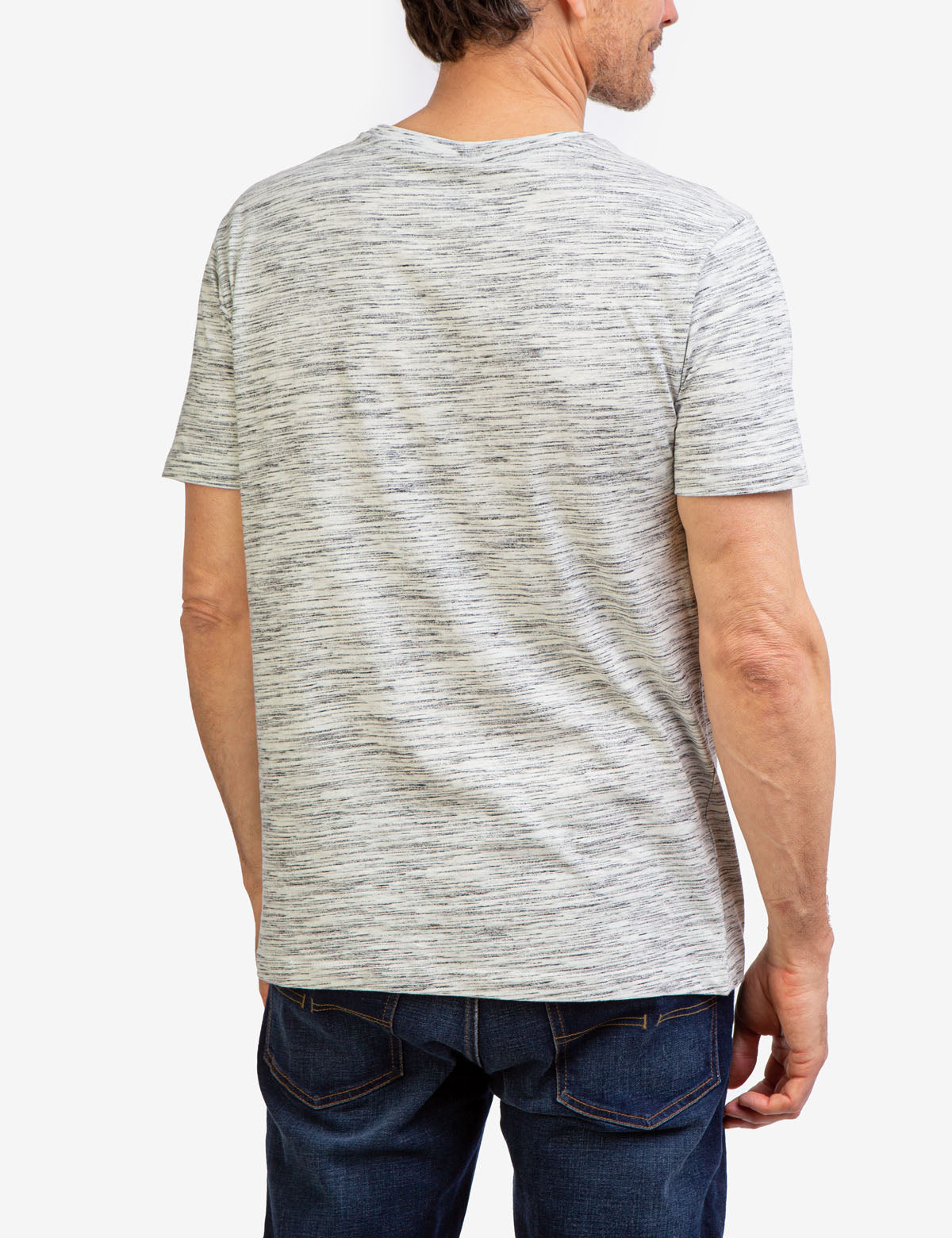 Space Dye Cotton Jersey T-Shirt with Embroidered Logo