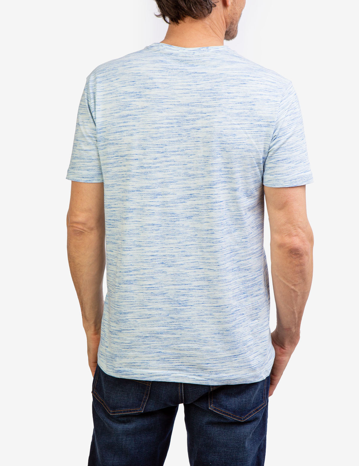 Space Dye Cotton Jersey T-Shirt with Embroidered Logo