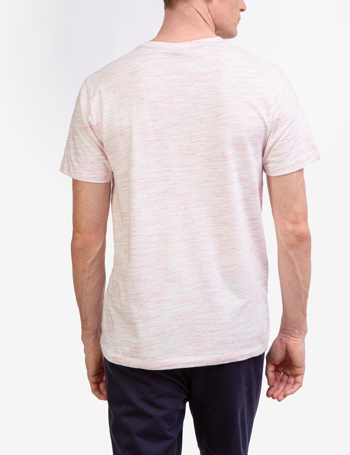 Space Dye Cotton Jersey T-Shirt with Embroidered Logo