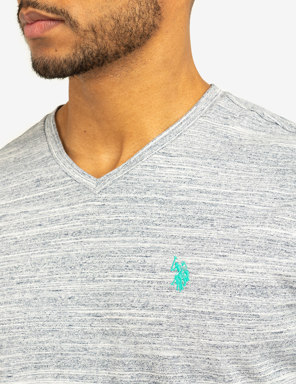 Space Dye Jersey V-Neck T-Shirt for Women & Men