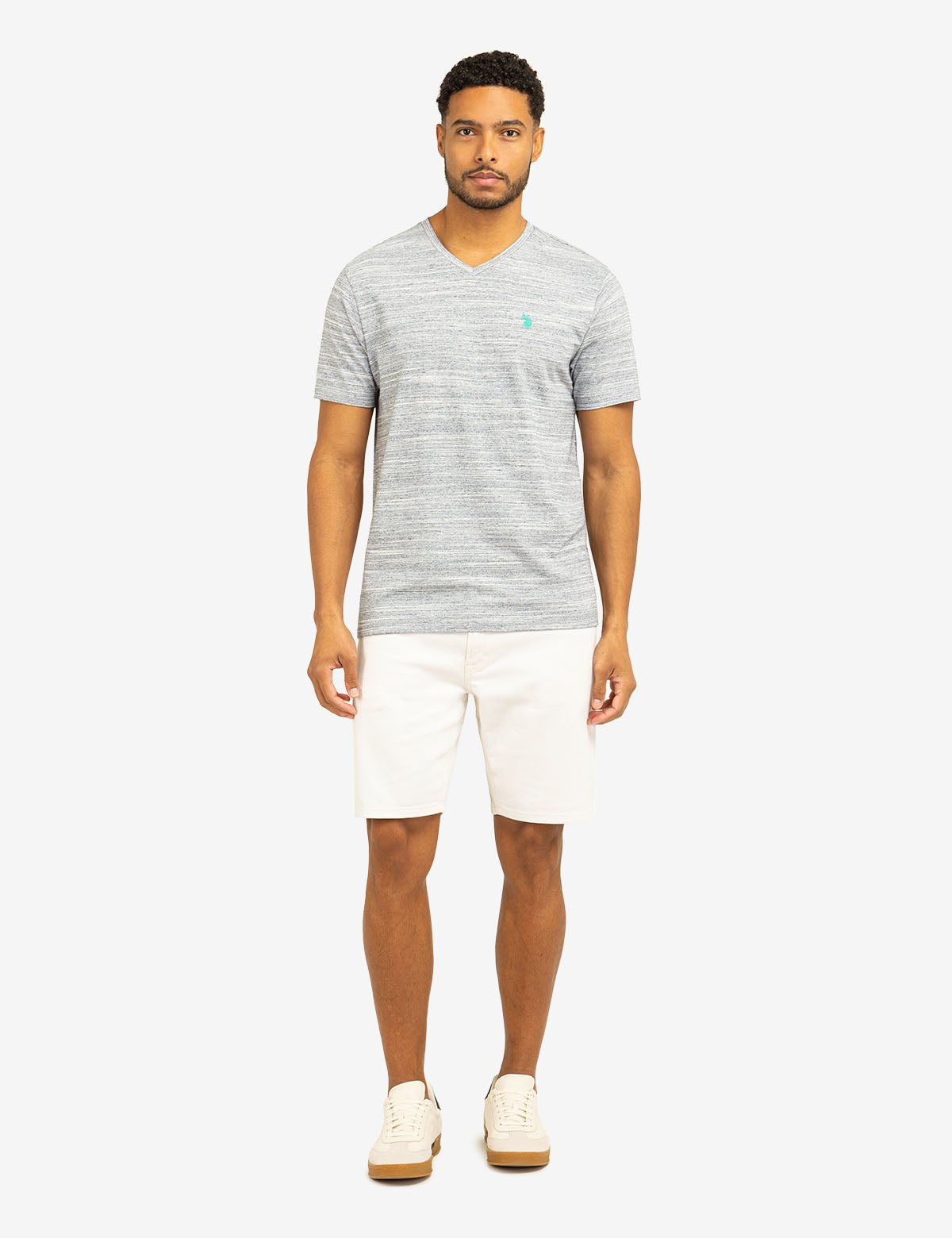 Space Dye Jersey V-Neck T-Shirt for Women & Men