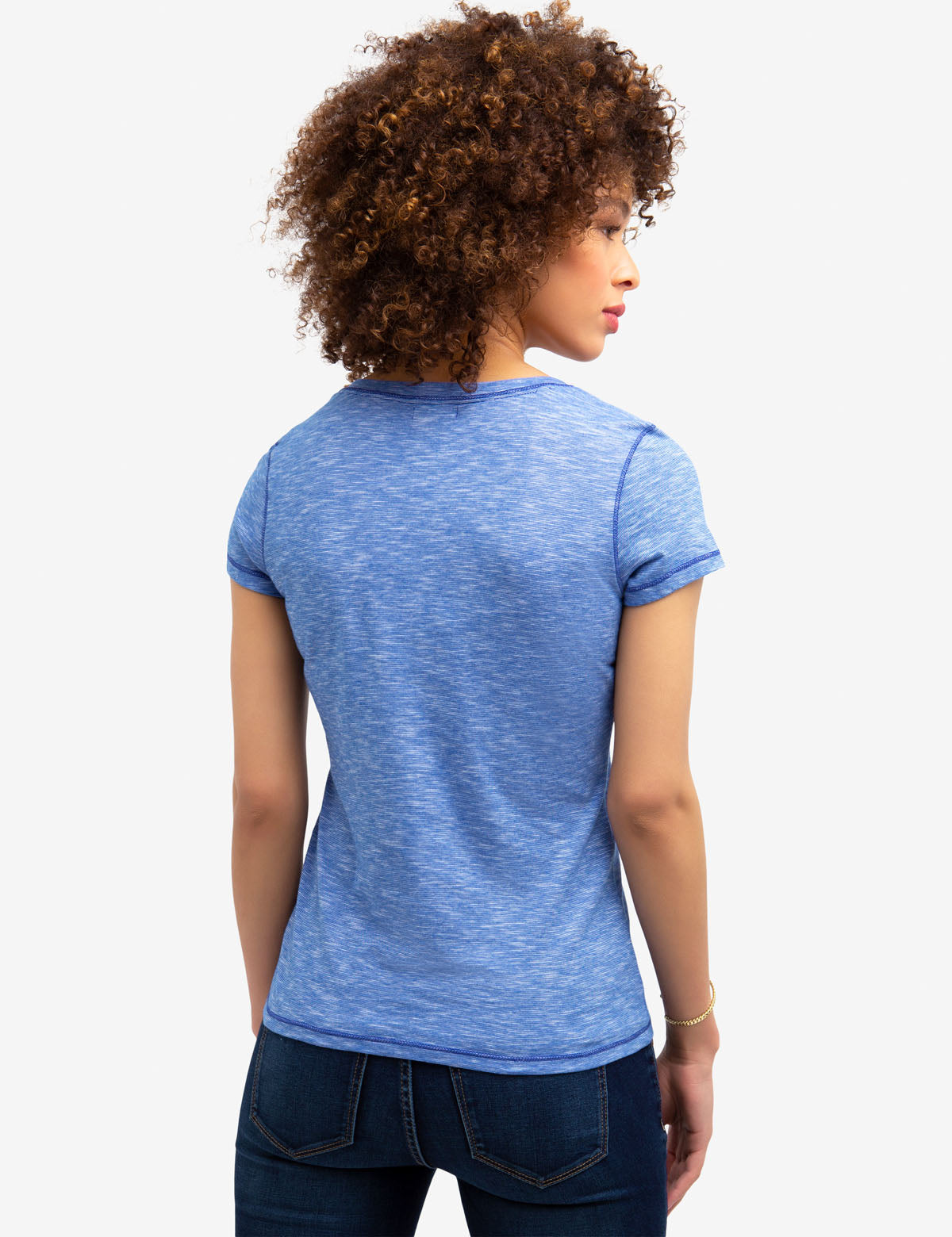 Space Dyed Cotton V-Neck T-Shirt for Men & Women