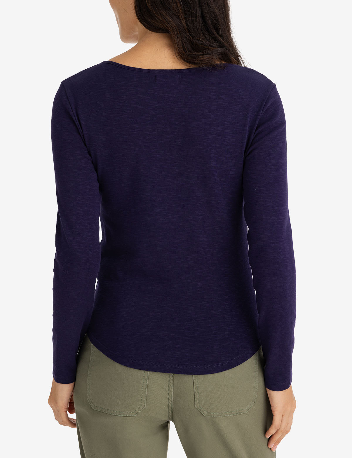 Notch Neck Long Sleeve T-Shirt for Men & Women
