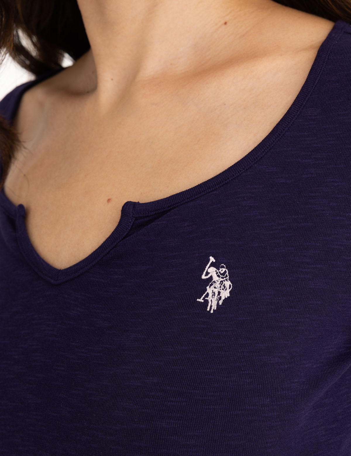 Notch Neck Long Sleeve T-Shirt for Men & Women