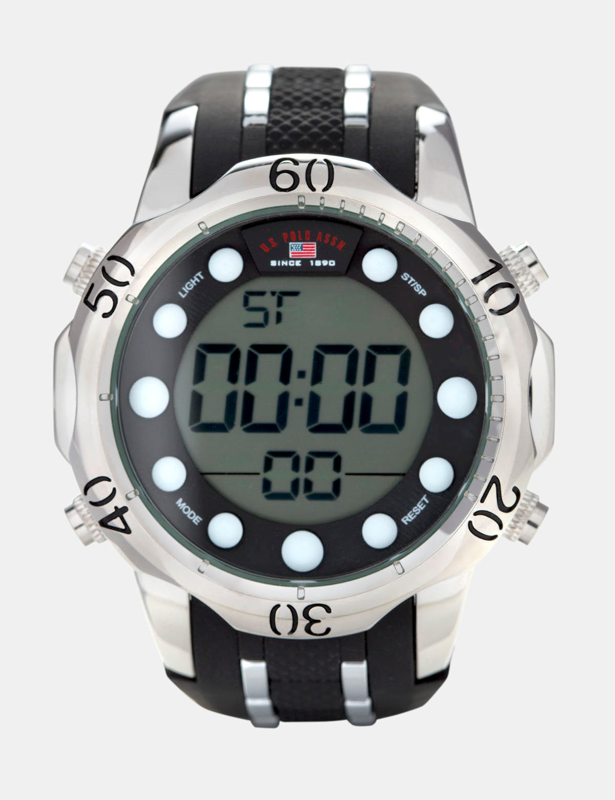 Men's Digital Sports Watch with Rubber Band & Date Display