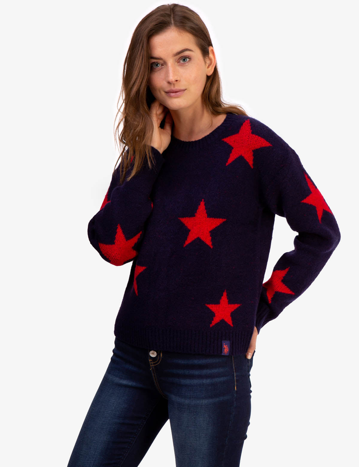U.S. Polo Assn. Star Crew Neck Sweater - Casual Knitwear