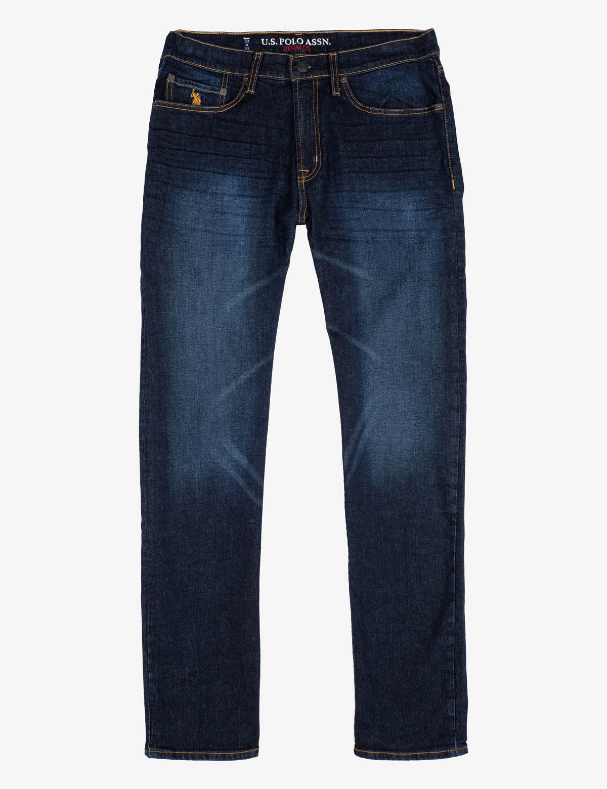 Men's Light Wash Straight Fit Jeans - 100% Cotton