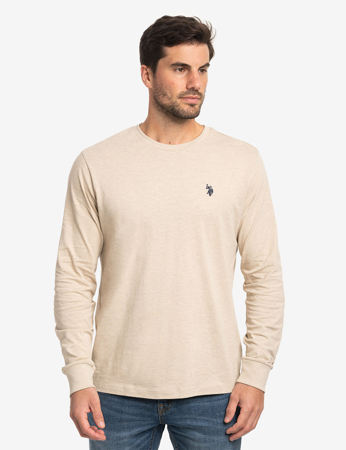 Men's Long Sleeve Solid Color T-Shirt - Casual Basic Tee