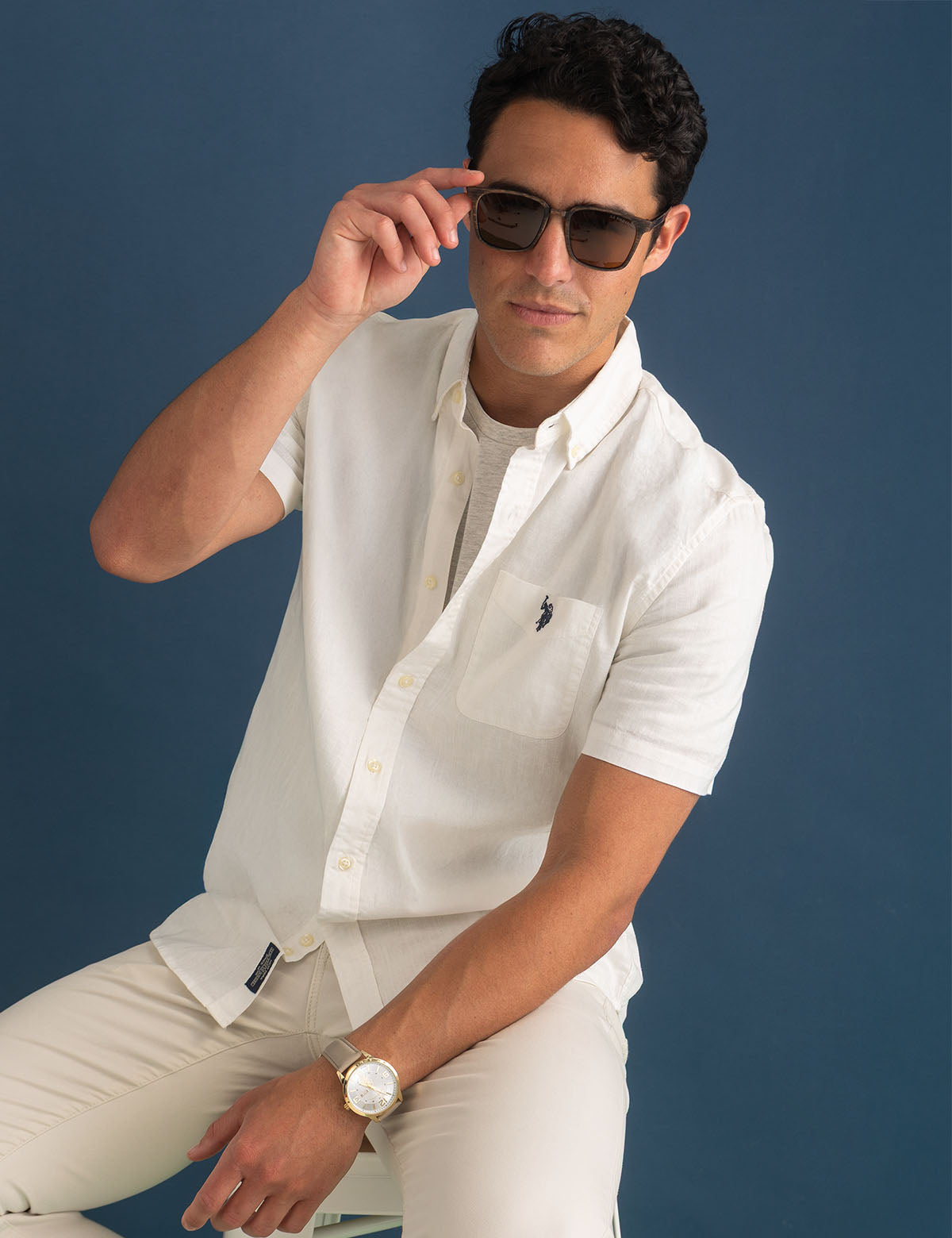 Men's Rectangular Sunglasses – Classic UV Protection Frames
