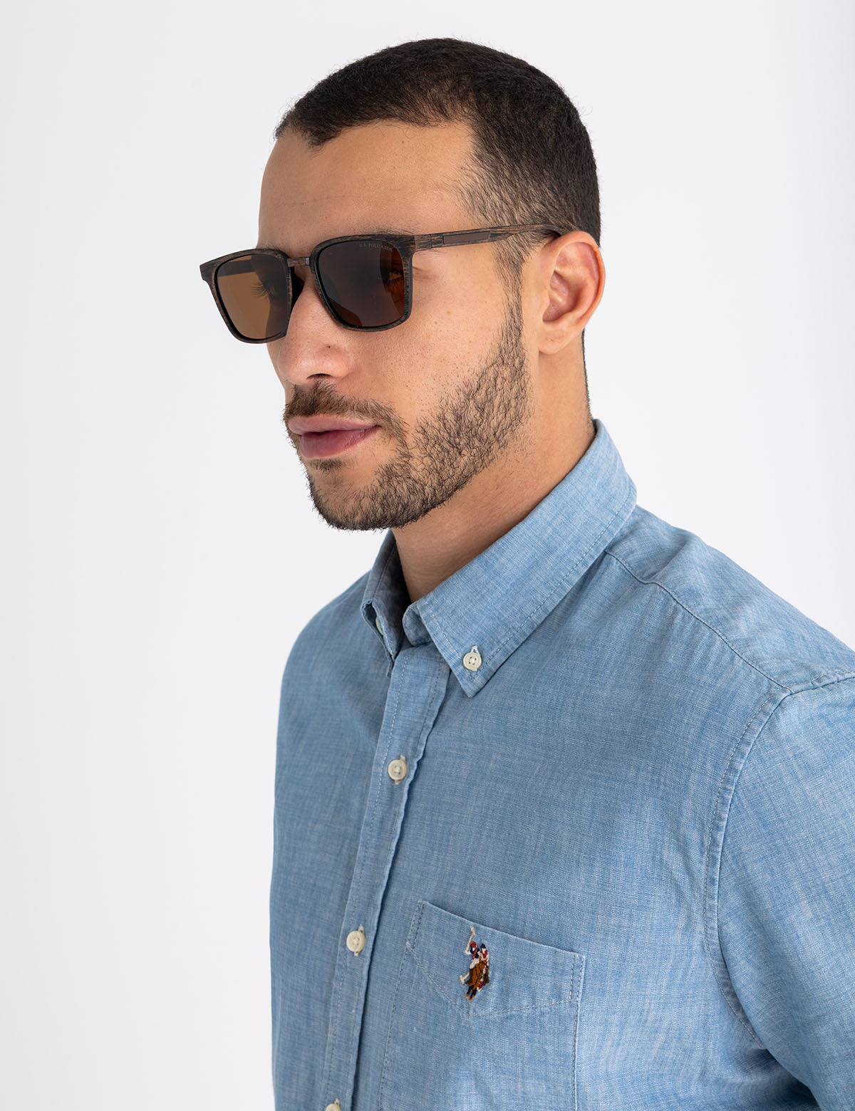 Men's Rectangular Sunglasses – Classic UV Protection Frames