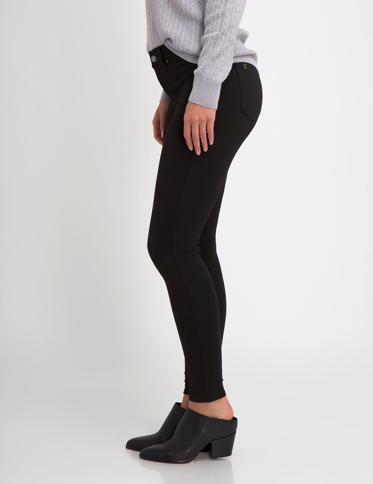 High-Waisted Stretch Ponte Leggings - Soft & Comfortable